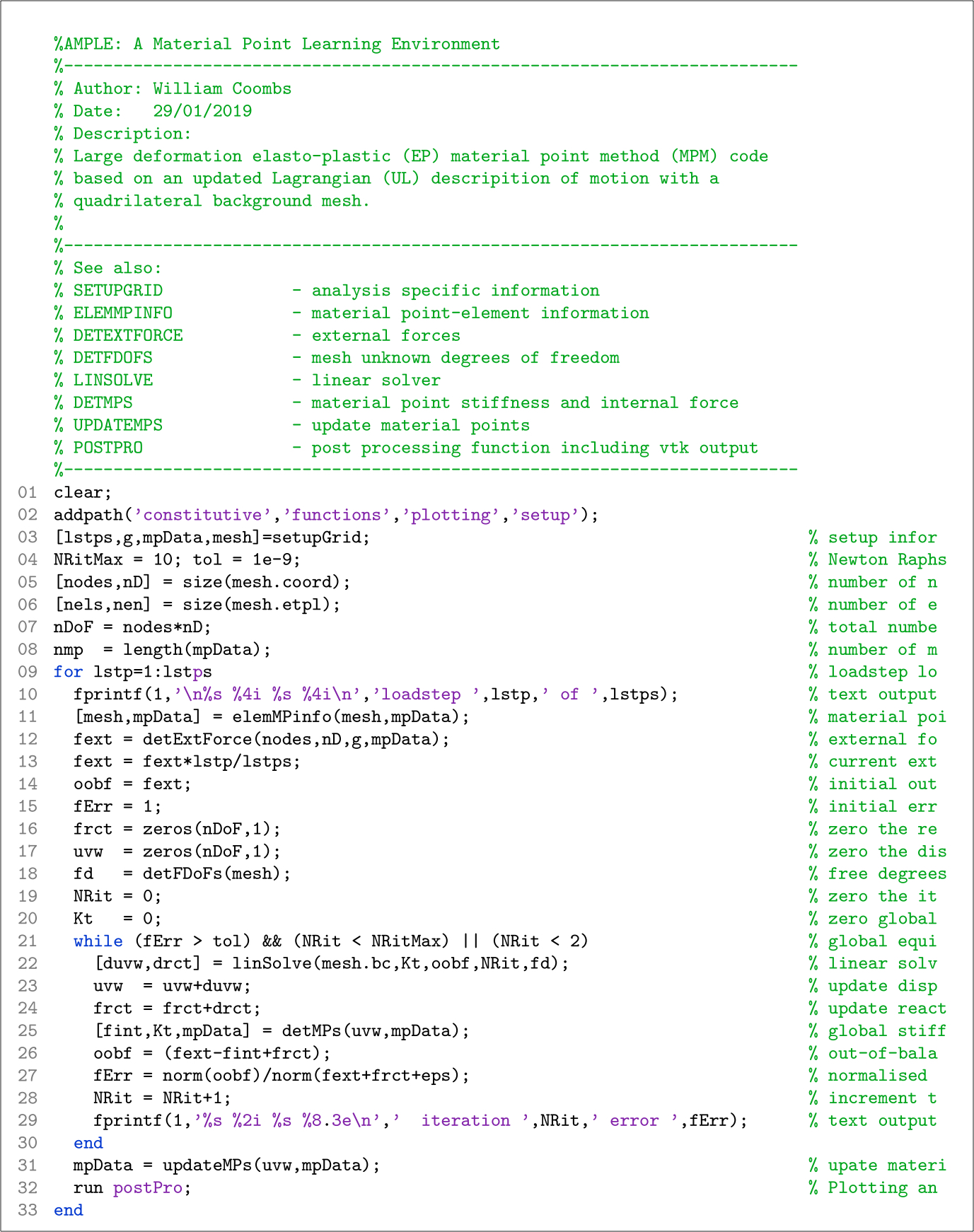 AMPLE main code